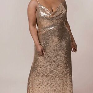 Revelry Matte Rose Gold Dress